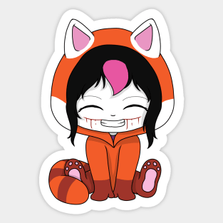 creepypasta red panda (nina the killer) Sticker